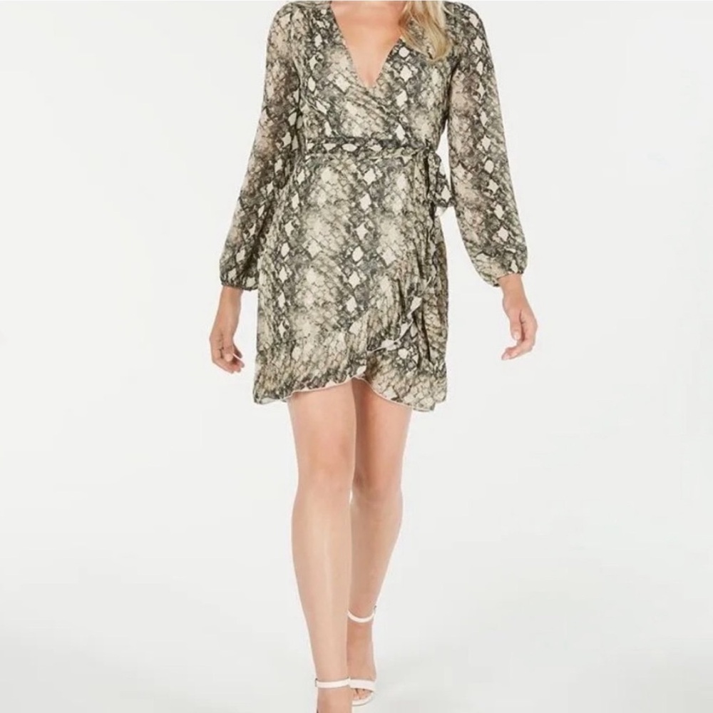 Leyden Stone Snake Ruffled Wrap Sundress - Picture 3 of 15